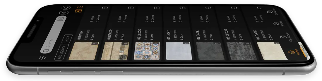 Tiles Catalogue mobile app 3D preview